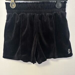 Juicy Couture Black Velvet Athletic Shorts